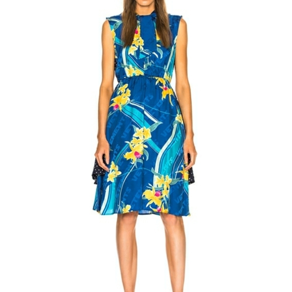 NWT VETEMENTS DOUBLE LAYERED DRESS SZ 2 XS‎